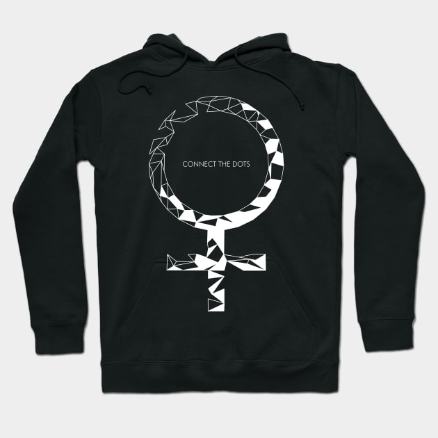 Connect The Dots: You're Female Hoodie by eranfowler